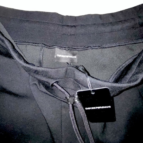 Emporio Armani men's sweat pants Pure Black. Size Large. - Picture 4 of 8